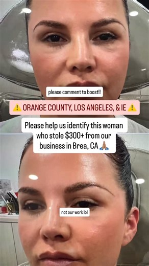 Annie Kim FNP-C| Regenerative Aesthetics on Instagram: "ATTENTION: ORANGE COUNTY, LA, IE ‼️If anyone could help us identify this individual who stole over $300 from us :( She was seen leaving in a big white van with some sort of party rental signage. This happened in Brea in Orange County, CA on Saturday, Nov. 1. We believe her name may be Jane or Janeth, but not sure. She does this often since she has a whole fake name, an email to match that fake name, and is using an out of service phone numb