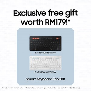 Stay productive with the all-in-one screen when you work, learn & play at home. Purchase now and get free smart keyboard worth RM179! | Samsung