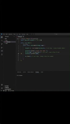 Taking input in Java #Java #Input