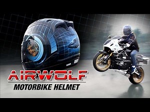 AIRWOLF MOTORBIKE HELMET! CUSTOM AIRBRUSH
