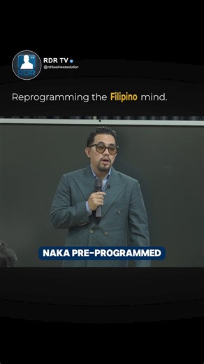 Kung gusto nating umasenso bilang bansa, kailangan munang baguhin ang takbo ng isip. Reprogramming Filipino minds—dahil ang tunay na pagbabago, nagsisimula sa mindset. #RDRTV #bossRDR #AskRDR #mindset #FILIPINO #lifelessons | Boss RDR