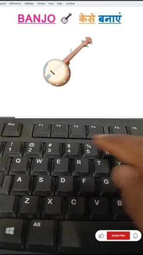 Banjo MsWord Shortcut Tricks 🪕#shorts #msword #tricks #education #computertips #windows#asmr #pc