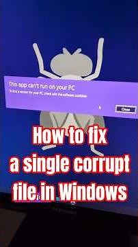 how to fix a single corrupted file in windows #windows #windowstips #systemrestore #sfc