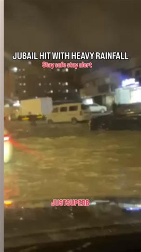 Aysha Sameera||JUBAIL ViBE 🇸🇦 KSA on Instagram: "STAY SAFE STAY ALERT DRIVE SAFE-HEAVY RAINFALL HIT JUBAIL TODAY FLOODING MANY PARTS OF JUBAIL #ksa #trending #reels #explore #jubail #rain #jubailrain #jubailflood #viral #water #raining #mazha #blessings #monsoon #winter"