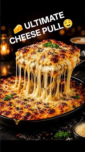 Ultimate Four Cheese Lasagna 🧀 | Creamiest Homemade Italian Lasagna Recipe #shorts