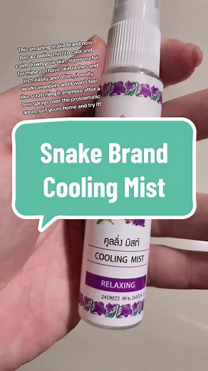 Snake Brand Cooling Mist for Skin Rashes and Itch Relief