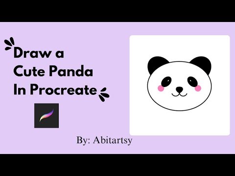 Cute Panda face🐼 in Procreate | Drawing Tutorial in Urdu for Beginners