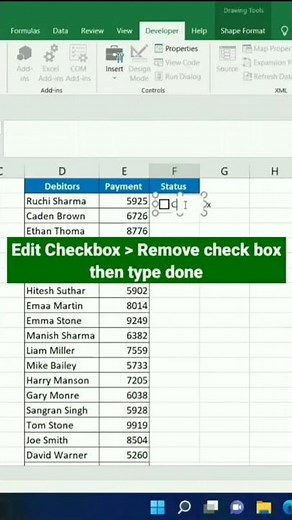 Drop Box in ms excel | Excel tips and tricks | #Excel #Short videos