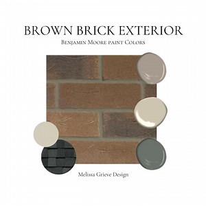 Brown Brick House Exterior: Benjamin Moore Paint Palette (digital Download) - Etsy