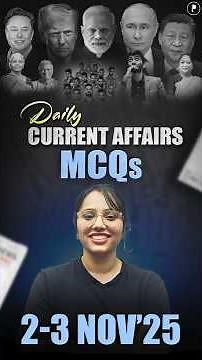 Daily Current Affairs MCQ | Current Affairs Today I 2-3 November 2025 #parchamclasses