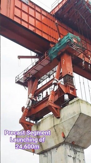 Precast Segmental Girder Launching work/ Box Type Launcher/ Launching Girder/40 metre span