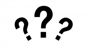 Animated question marks, isolated on transparent background with alpha channel.