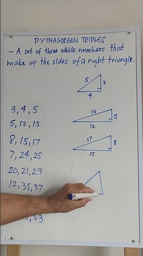 Pythagorean Triples #maths #mariobeluso #tutorial