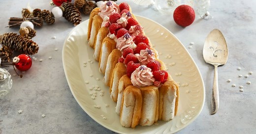 Recette Bûche façon charlotte de Noël aux framboises - 750g.com
