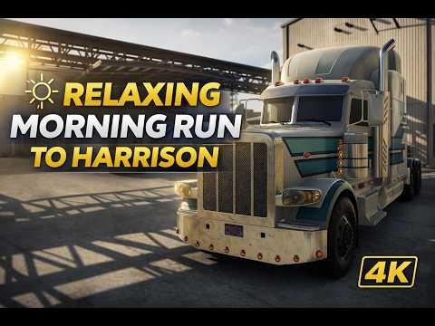 Relaxing Morning Run to Harrison | ATS Ultra Realistic Graphics 4K
