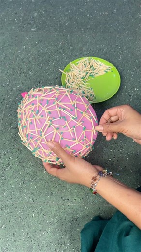 Match Sticks + Ballon = Hanging Light #shorts #light #balloncraft #reused #viral