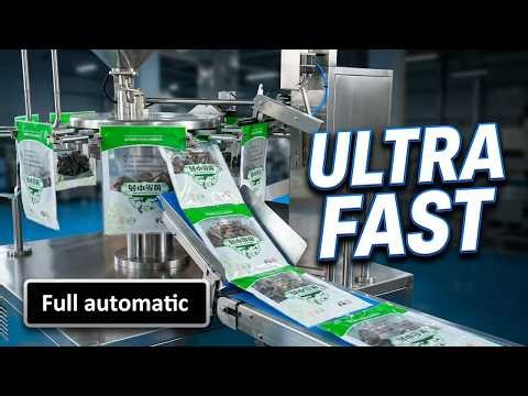 High-volume food packaging machine with automatic feeding and precise positioning