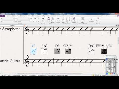Sibelius 7.5 Tutorial Series - Using Chord Symbols