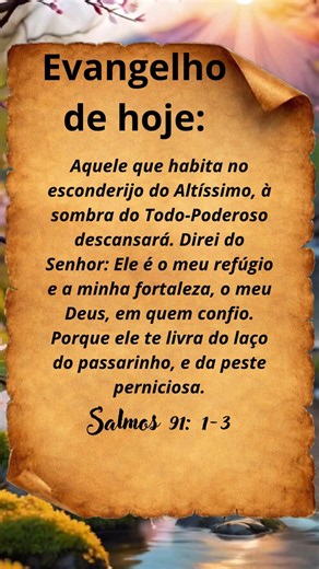 Evangelho de hoje Salmos 91 1- 3 #gratidão