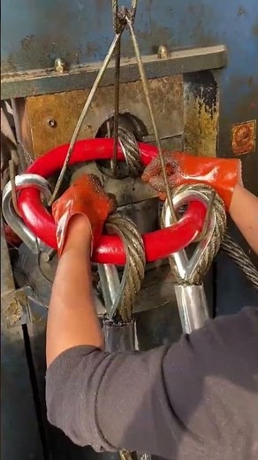 Heavy duty manual endless wire rope sling making process
