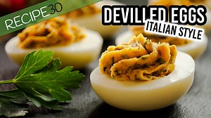 23K views · 270 reactions | Simple and easy to make deviled eggs. GET RECIPE HERE: www.recipe30.com This recipe has an Italian twist using capers and anchovies. Great for any occasion finger food or as a starter. See my recipe how to boil perfect easy peel eggs and check out my 60 second mustard mayonnaise instead of buying it. Deviled eggs are also known as Oeuf Mimosa in French. | Recipe30 | Facebook