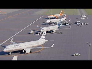 4K Lumion Cinematic 3D Airport Animation - Air France, Aegean, EasyJet, Lufthansa, Qatar airlines