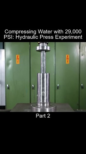 Hydraulic Press Experiment: Compressing Water with 29,000 PSI