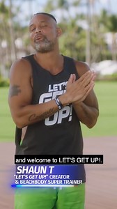 Drop a '🎉' if you pressed play on LET'S GET UP! Free Sample Workout! GET UP and move with Shaun T in his latest breakthrough programme. Don't worry if you're not a dancer, we got you covered! Not only does this program have an incredible modifier, but for the first time ever, there's a cameo feature where you can see what move is coming up next! 💃🕺⁠ ⁠ Share this sample workout so everyone can get pumped up for LET'S GET UP!'s VIP Early Access and offers launching for all beginning 3rd May. Tr