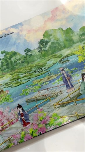 Traditional Chinese Spread 💗💚 Spent hours on this and totally forgot to hit record. Here’s the final reveal instead ✨ #scrapbooking #journaling #oriental #journal