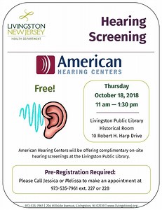 Livingston Health Department to Offer Free Hearing Screening