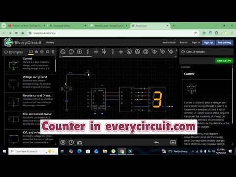 How to make a counter in every circuit.com online simulator