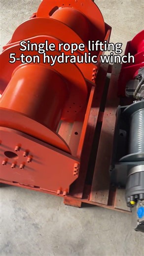 Single rope lifting 5 tons of hydraulic winch! #Hydraulic winch #crane winch #on-board crane winch
