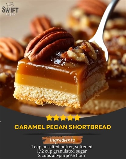 5.1K views · 23 reactions | Caramel Pecan Shortbread Ingredients: 1...