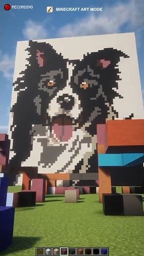 When an Artist Builds in Minecraft Creative Mode 🎨🧱 #Minecraft #pixelart