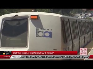 BART schedule changes begin today