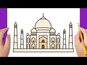How To Draw Taj Mahal Easy