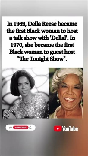 📺1969: Della Reese, 1st Black woman talk show host. 1970: 1st Black woman guest host 'Tonight Show'✊