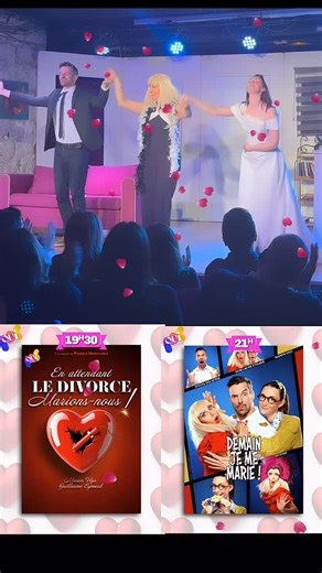 Sylvia et Guillaume 🎭 Production de théâtre à Nice on Instagram: "💝 SAINT VALENTIN 💝 🎁💐Rire à deux des problèmes qu’on aurait jamais eu tout seul ! 💕✌️🤣💕 • 19h30 : En attendant le divorce, marions-nous ! 21h : Demain je me marie ! • Deux comédies qui défoulent les zygomatiques pour votre soirée romantique entre Valentins et Valentines 💝 servies par vos dévoués @sylviadelattre @manon_ugo et @guillaumeeymard.comedien • 📍 Forum Jorge François 9 rue Cronstadt, Nice. (derrière le Negresco)
