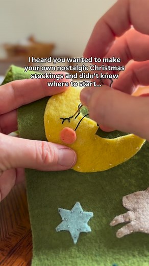 213K views · 422 reactions | start here! ✨comment STOCKING below if you’re ready to create Christmas keepsakes and need help taking the first step… You can follow my patterns and step by step video tutorials (even if you’ve never touched a needle) 瑱 Comment STOCKING for the link to the beginner-friendly Christmas Stocking Workshop  #createmore #handmadegifts #feltcrafts #christmastraditions #christmasstockings #christmascrafts #keepsakes | Heyjenbrannen | Facebook