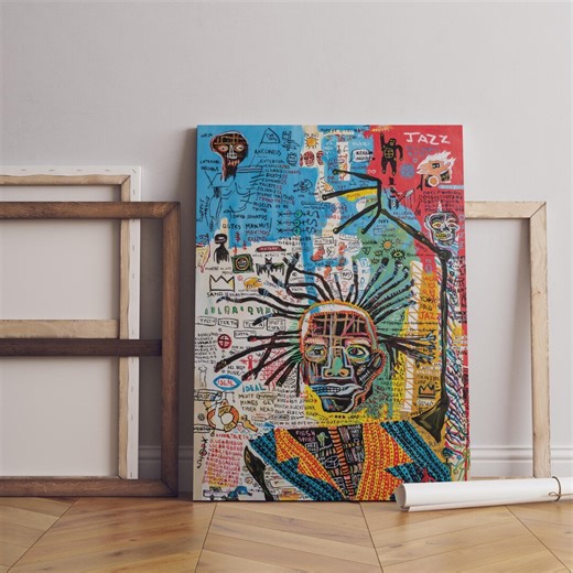 Jean Michel Basquiat Poster: Street Graffiti Painting - Etsy