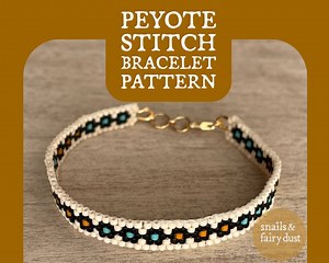 Peyote Bead Bracelet Pattern, Miyuki Bracelet Beading Chart, DIY Bracelet Pattern, Odd Count Peyote Stitch Bracelet Pattern - Etsy