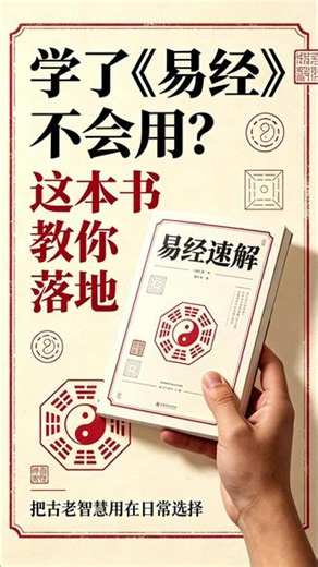 学了《易经》不会用？这本书教你落地 #易经 #国学智慧 #国学经典 #中国传统文化 #曾仕强 #倪海厦 #周易 #八卦 #道家#易经入门#哲学经典 #文化传承 #阴阳五行#人生哲理 #自我提升 #智慧人生#思维模型 #认知提升 #中华文化 #古典哲学 #易学智慧改变人生#老祖宗的智慧#历史故事