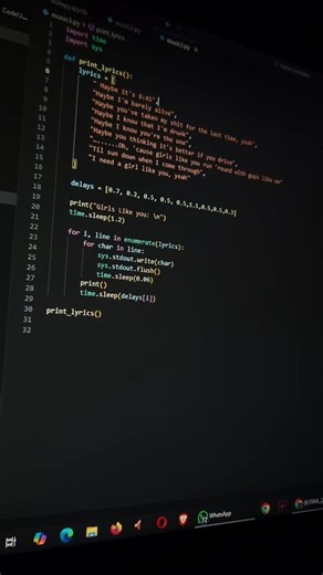 Girls Like You - Marron 5 #song #pythonshorts #python #coding #programming #learnpython #codingfun