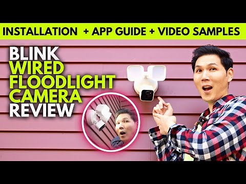 NEW Blink Wired Floodlight Cam - REVIEW, INSTALL, APP GUIDE with VIDEO SAMPLES