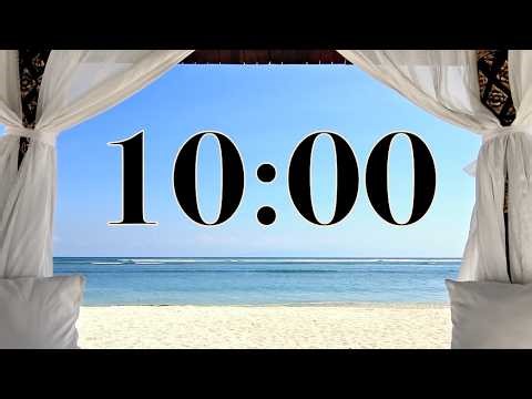🌊 10 Minute Timer | Ocean Breeze Beach Gazebo | Ukulele Focus Music