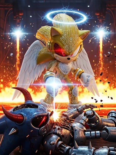 Angel Super Sonic vs Devil Metal Sonic #sonic #supersonic #fight #fypシ #trending