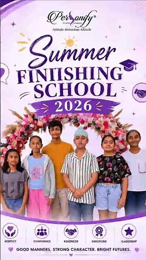 Personality and Etiquette Bootcamp For Young Learner's woth Personify Global Academy