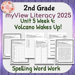 2nd Grade My View Literacy 2025 5.4 Volcano Wakes Up! SPELLING WORD WORK