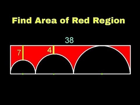 Can You Find Area of the Red Shaded Region ? | Geometry Olympiad Problems