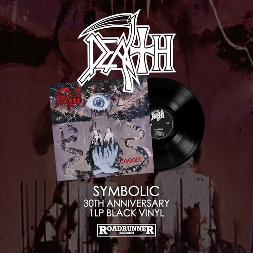 Celebrating the 30th Anniversary of Death (Official)'s legendary album 'Symbolic', the original album is now available again on vinyl 🔥 This seminal 1995 album is regarded as one of the greatest death metal albums of all time and is available for pre-order now. Grab your copy here - roadrunnerrecords.lnk.to/DeathSymbolic | Roadrunner Records UK